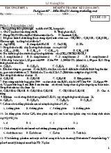 Đề kiểm tra học kỳ 2 môn Hóa học Lớp 11 (Nâng cao) - Mã đề 123 - Năm học 2016-2017